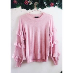 J Crew Wool Blend Pink Pullover